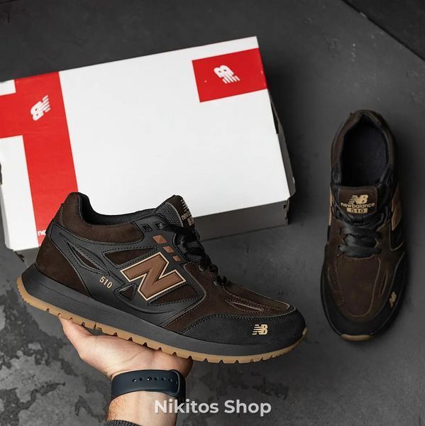 Чоловічі шкіряні кросівки коричневі NB5 NB5 кор фото