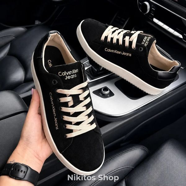 Мужские замшевые кеды CKJ Black Premium СК1-3 СК1-3 чор фото