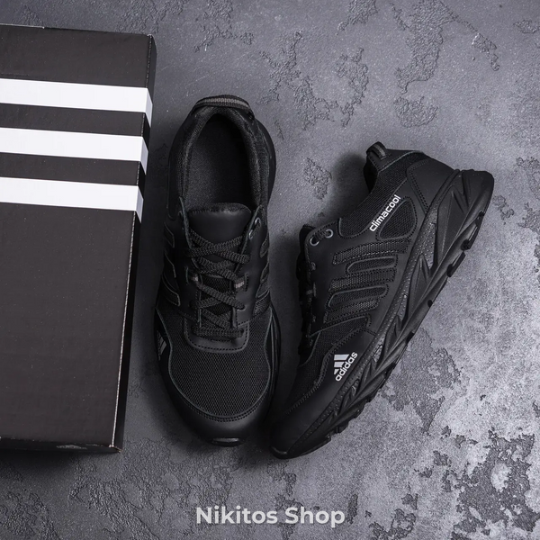 Мужские летние кроссовки черные сетка Adidas Climacool А30 А30 сіра сіт. фото