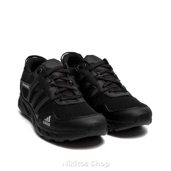 Мужские летние кроссовки черные сетка Adidas Climacool А30 А30 сіра сіт. фото