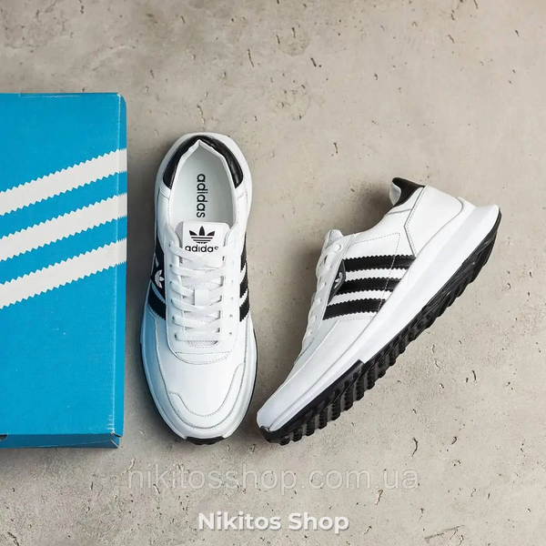 Мужские кожаные кроссовки Adidas White А31-3б А31-3б фото