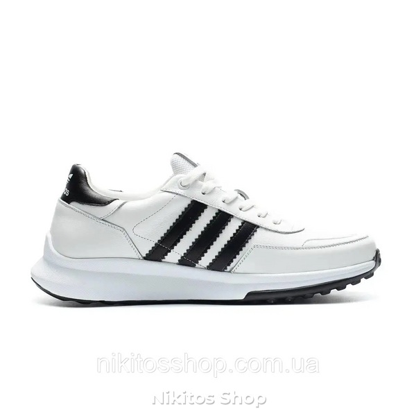 Мужские кожаные кроссовки Adidas White А31-3б А31-3б фото