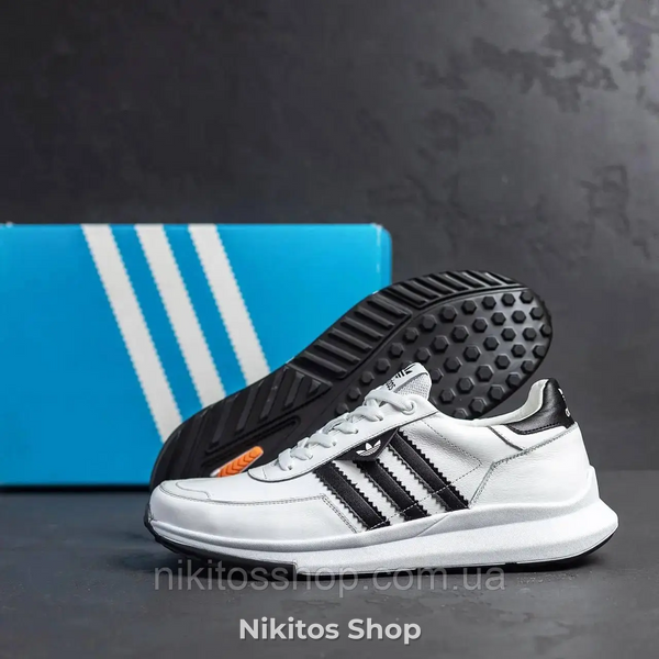Мужские кожаные кроссовки Adidas White А31-3б А31-3б фото