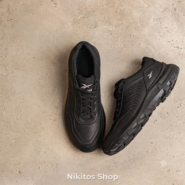 Мужские кроссовки кожаные чёрные Reebok Classic 07 R-07чорн фото