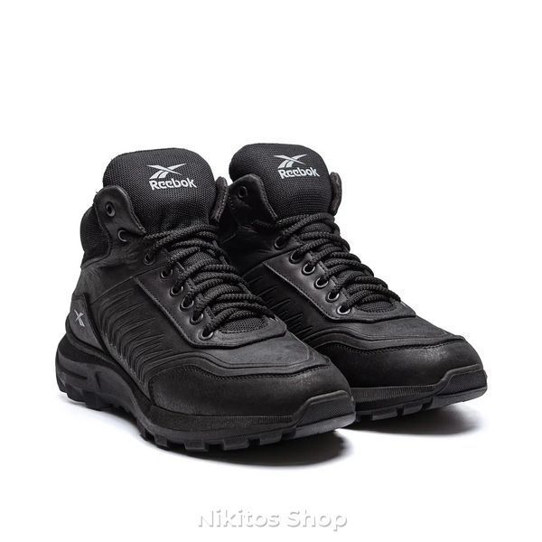 Чоловічі зимові шкіряні кросівки чорні Reebok Classic R-07 R-07чорн бот фото