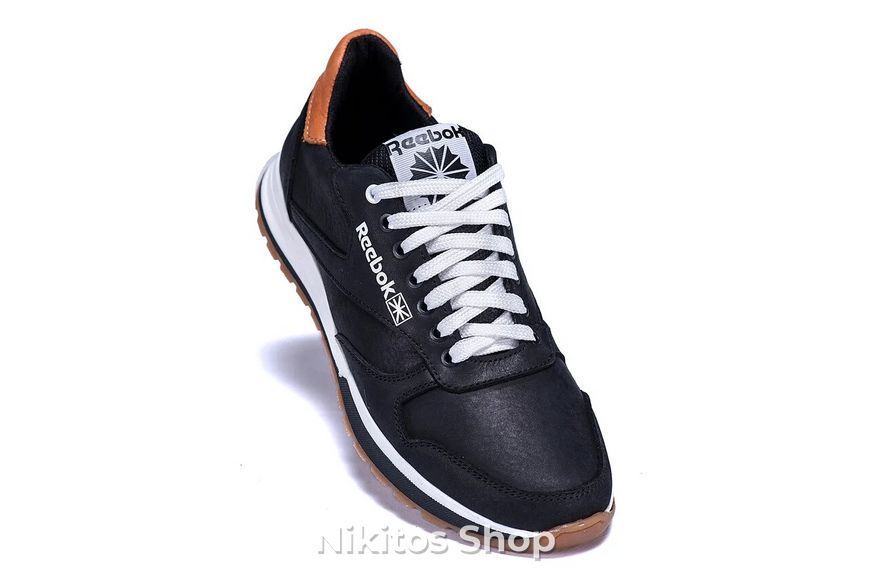 Чоловічі шкіряні кросівки Reebok Classic Leather Trail Black 02 R-02 черн. фото