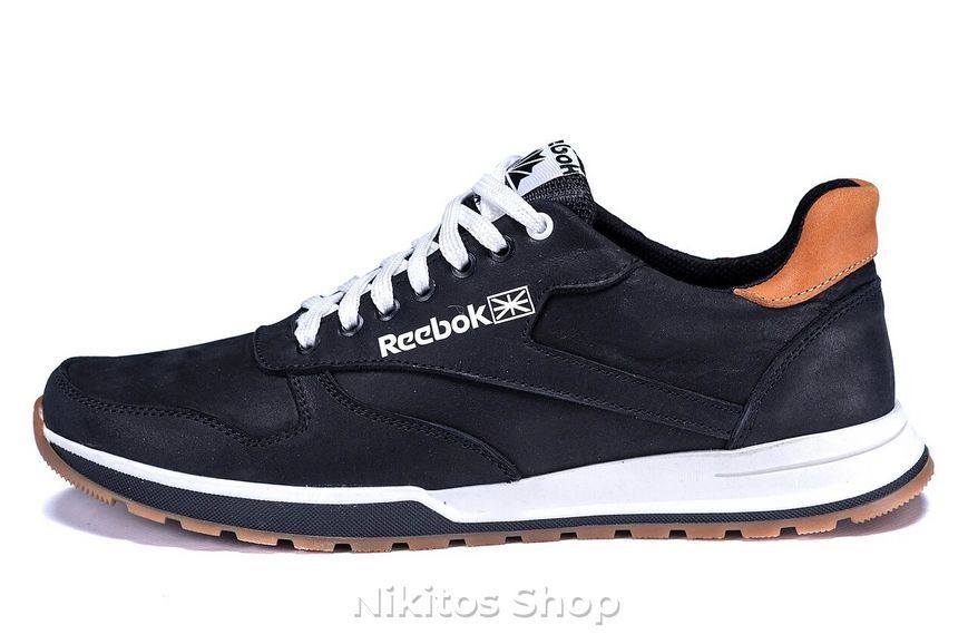Чоловічі шкіряні кросівки Reebok Classic Leather Trail Black 02 R-02 черн. фото