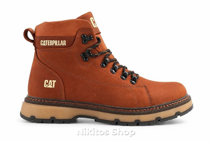 Чоловічі зимові шкіряні черевики CAT Expensive Fox 408 new 408 риж new фото