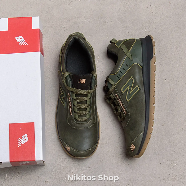 Чоловічі шкіряні кросівки NB Clasic Green NB ол фото