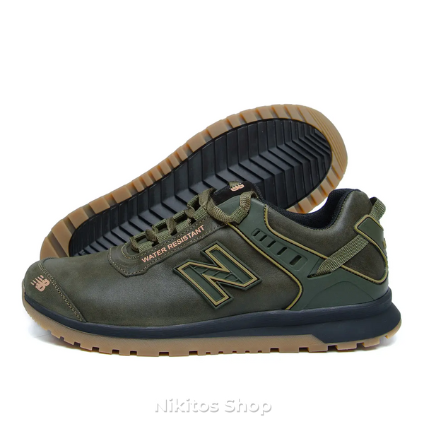 Чоловічі шкіряні кросівки NB Clasic Green NB ол фото