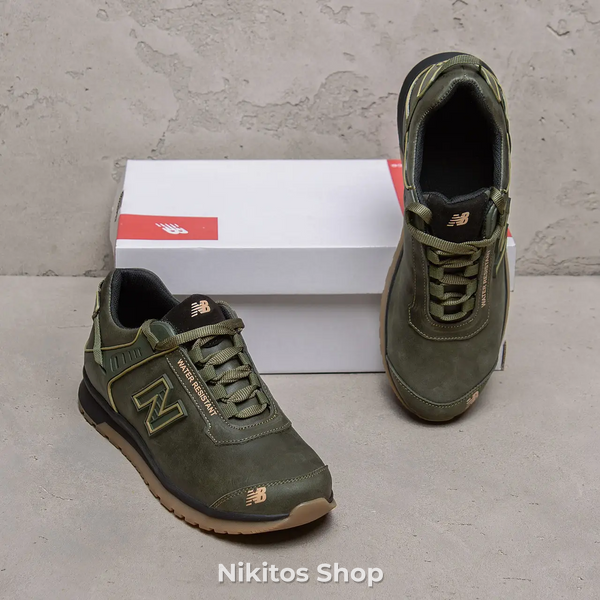 Чоловічі шкіряні кросівки NB Clasic Green NB ол фото