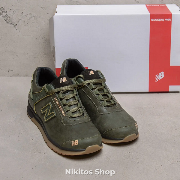 Чоловічі шкіряні кросівки NB Clasic Green NB ол фото