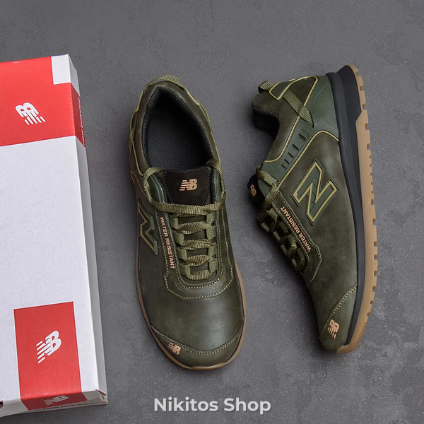 Чоловічі шкіряні кросівки NB Clasic Green NB ол фото