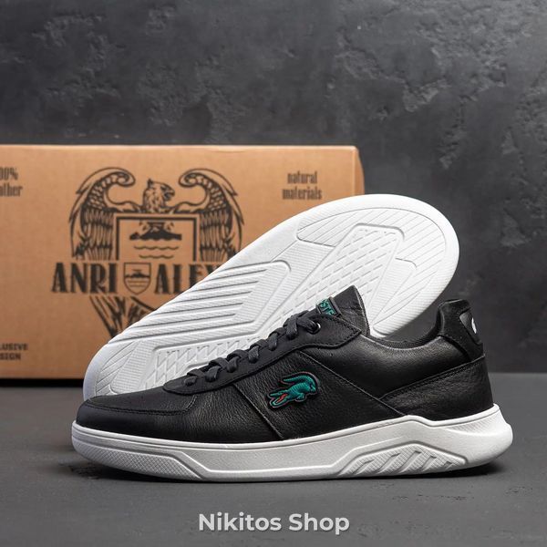 Чоловічі шкіряні кросівки Lacoste чорні 240-90 240-90 чорн К фото