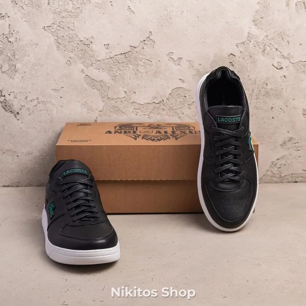 Чоловічі шкіряні кросівки Lacoste чорні 240-90 240-90 чорн К фото