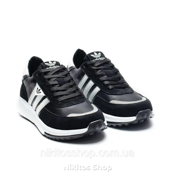 Чоловічі шкіряні кросівки Adidas Black А31-2ч А31-2ч фото