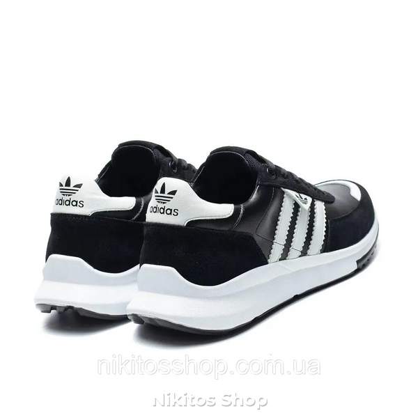Чоловічі шкіряні кросівки Adidas Black А31-2ч А31-2ч фото
