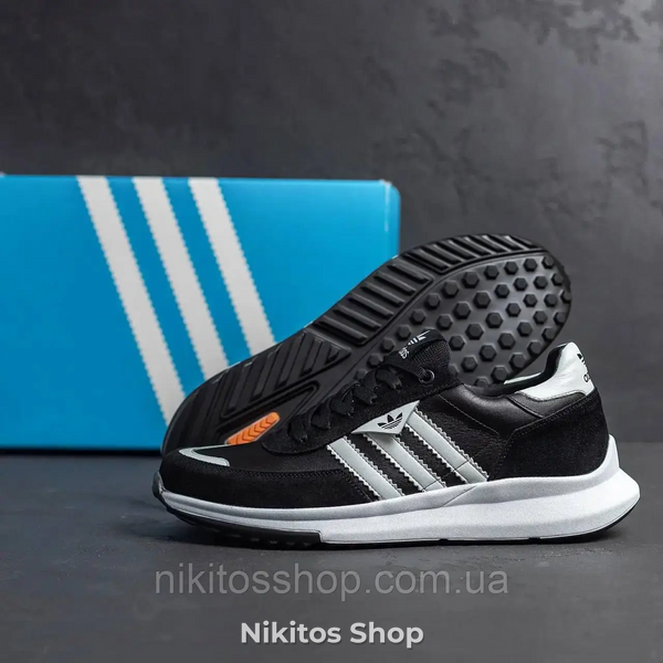 Чоловічі шкіряні кросівки Adidas Black А31-2ч А31-2ч фото