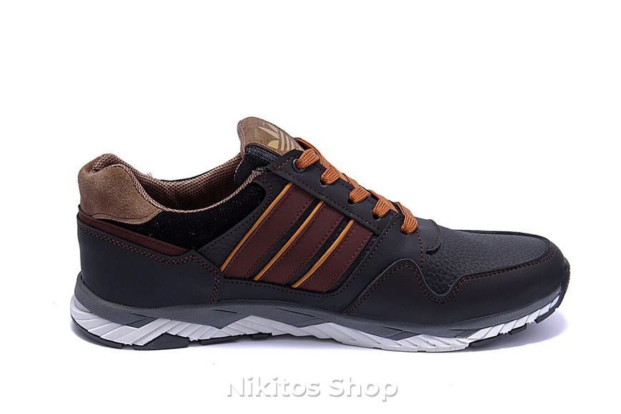 Мужские кожаные кроссовки черные Adidas Tech Flex 902 902 brown фото