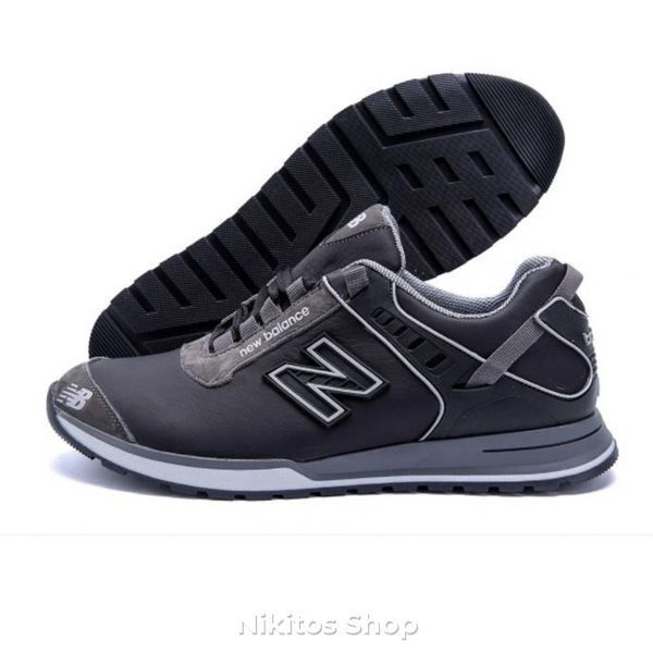 Чоловічі шкіряні кросівки NB Black NB Black фото