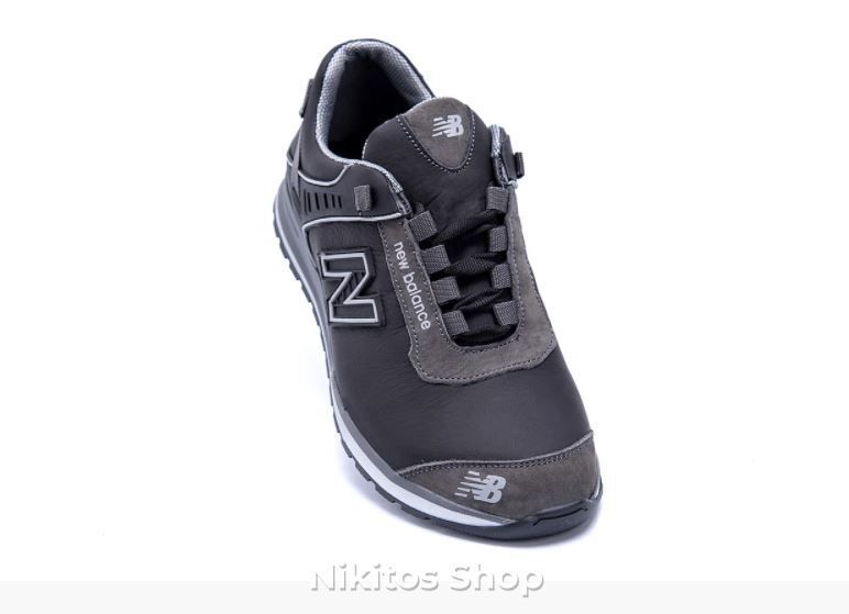 Чоловічі шкіряні кросівки NB Black NB Black фото