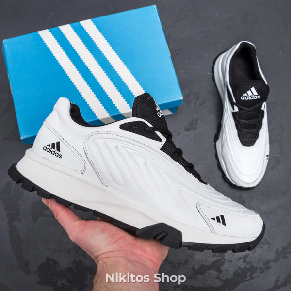 Чоловічі шкіряні кросівки Adidas Ozelia White 04 А-04біл фото