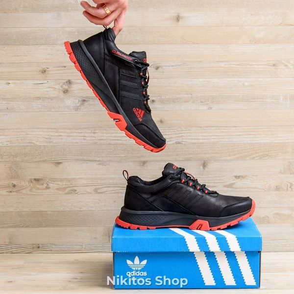 Чоловічі шкіряні кросівки чорні Adidas Terrex 111 а-111ч.к фото