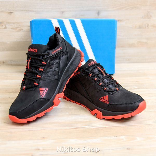 Чоловічі шкіряні кросівки чорні Adidas Terrex 111 а-111ч.к фото