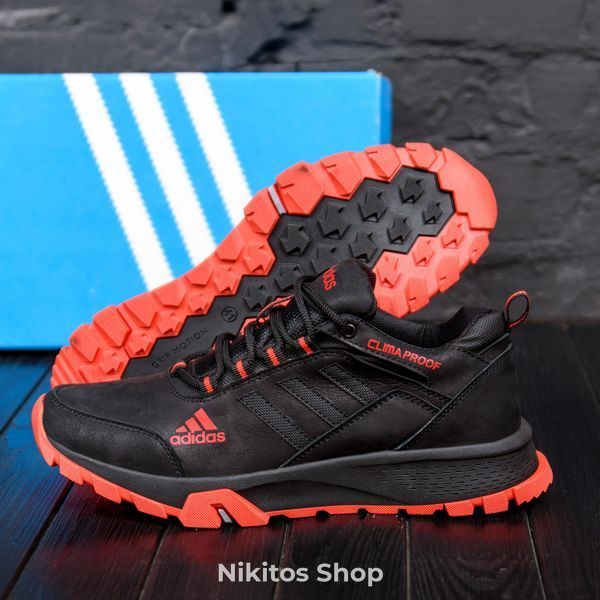 Чоловічі шкіряні кросівки чорні Adidas Terrex 111 а-111ч.к фото