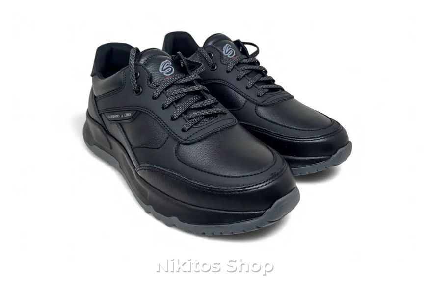 Чоловічі шкіряні кросівки чорні Clubshoes 23 23 чорн фото