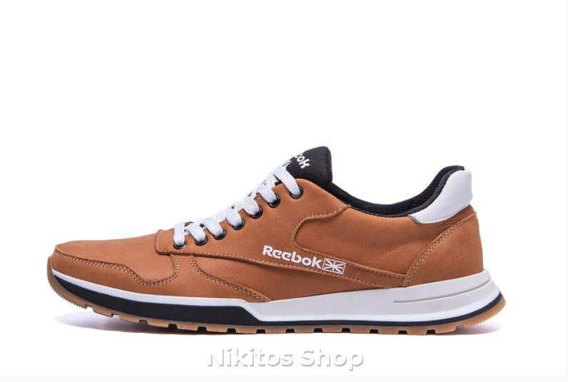 Мужские кожаные кроссовки Reebok Classic Leather Trail Ginger Colour 02 R-02 рыж фото