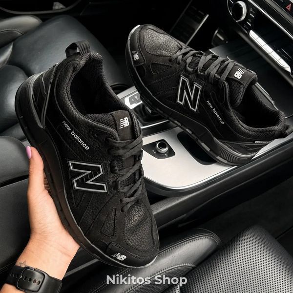 Чоловічі шкіряні кросівки чорні NB6 NB6 чорн фото