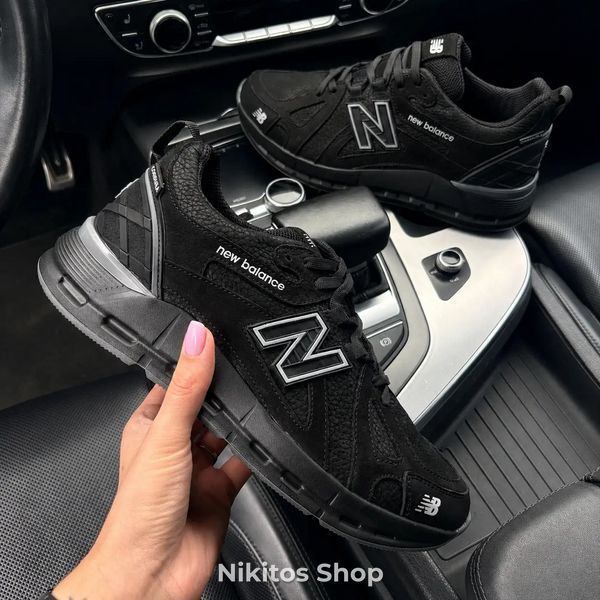 Чоловічі шкіряні кросівки чорні NB6 NB6 чорн фото