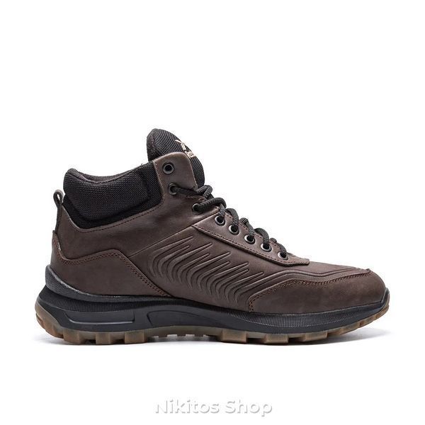 Чоловічі зимові шкіряні кросівки коричневі Reebok Classic R-07 R-07шок бот фото