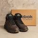Чоловічі зимові шкіряні кросівки коричневі Reebok Classic R-07 R-07шок бот фото 10