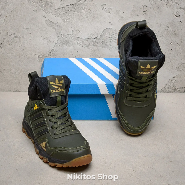 Мужские кожаные зимние кроссовки Adidas TERREX Grеen 523 Бот 523 ол фото