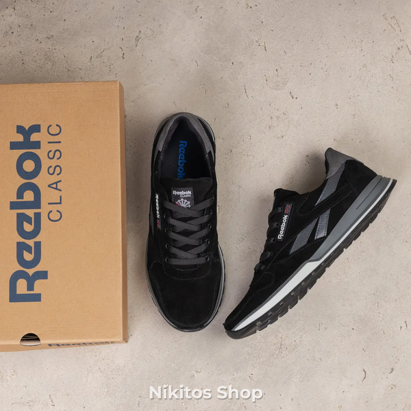 Чоловічі кросівки Reebok Black 210 210 ч/сір замш фото