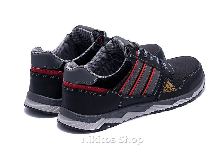 Мужские кожаные кроссовки черные Adidas Tech Fle 901 901 black фото