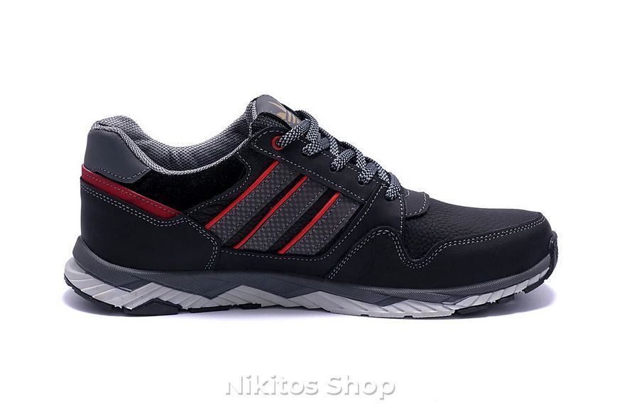 Мужские кожаные кроссовки черные Adidas Tech Fle 901 901 black фото
