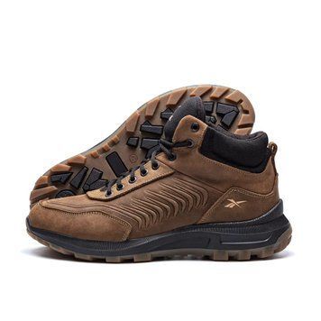 Мужские зимние кожаные кроссовки Reebok Classic Olive R-07 R-07ол бот фото