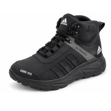 Мужские зимние кожаные кроссовки черные Adidas Terrex D30 D30 ч бот фото