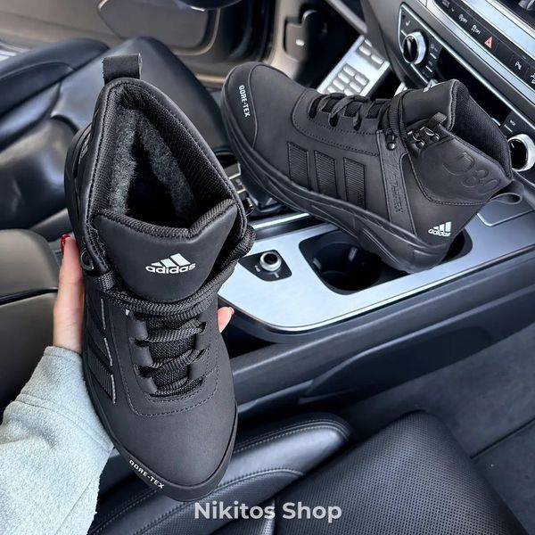 Мужские зимние кожаные кроссовки черные Adidas Terrex D30 D30 ч бот фото