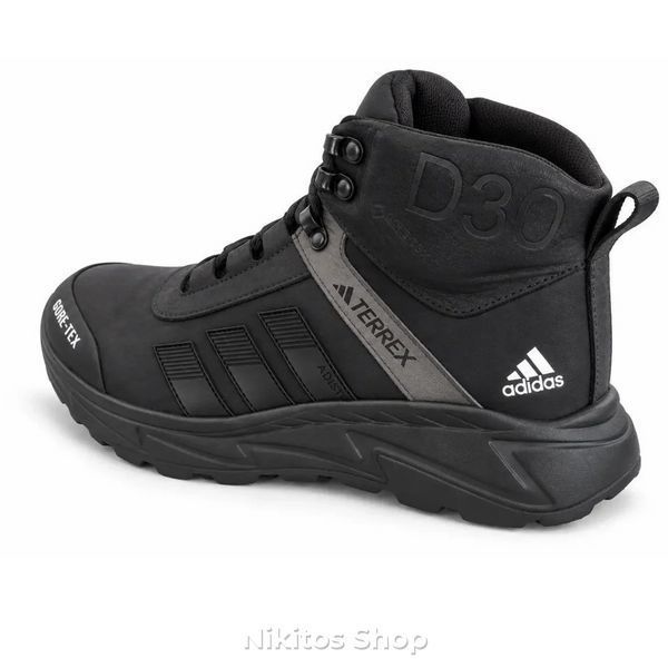 Мужские зимние кожаные кроссовки черные Adidas Terrex D30 D30 ч бот фото