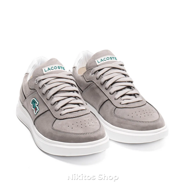 Мужские кожаные кроссовки серые Lacoste 260-90 260-90 сір Н фото